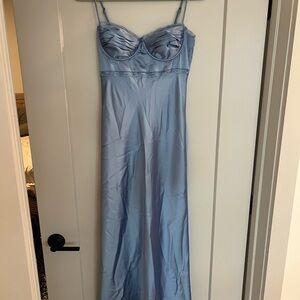 ASTR The Label Florianne Satin Maxi Dress